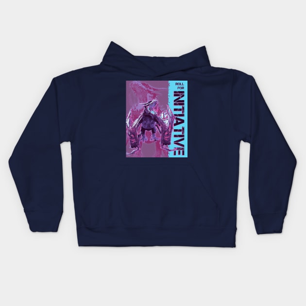 Wyvern Roll For Initiative Kids Hoodie by Polygon Mountain